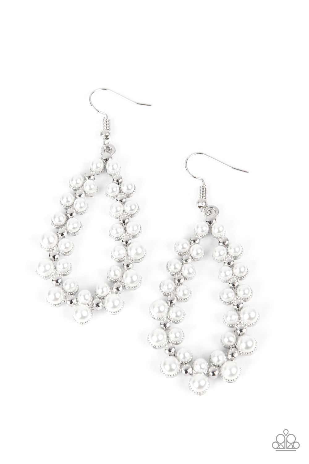 Absolutely Ageless – White | Paparazzi Earrings
