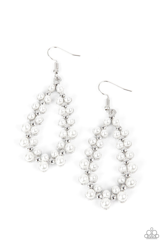 Absolutely Ageless – White | Paparazzi Earrings