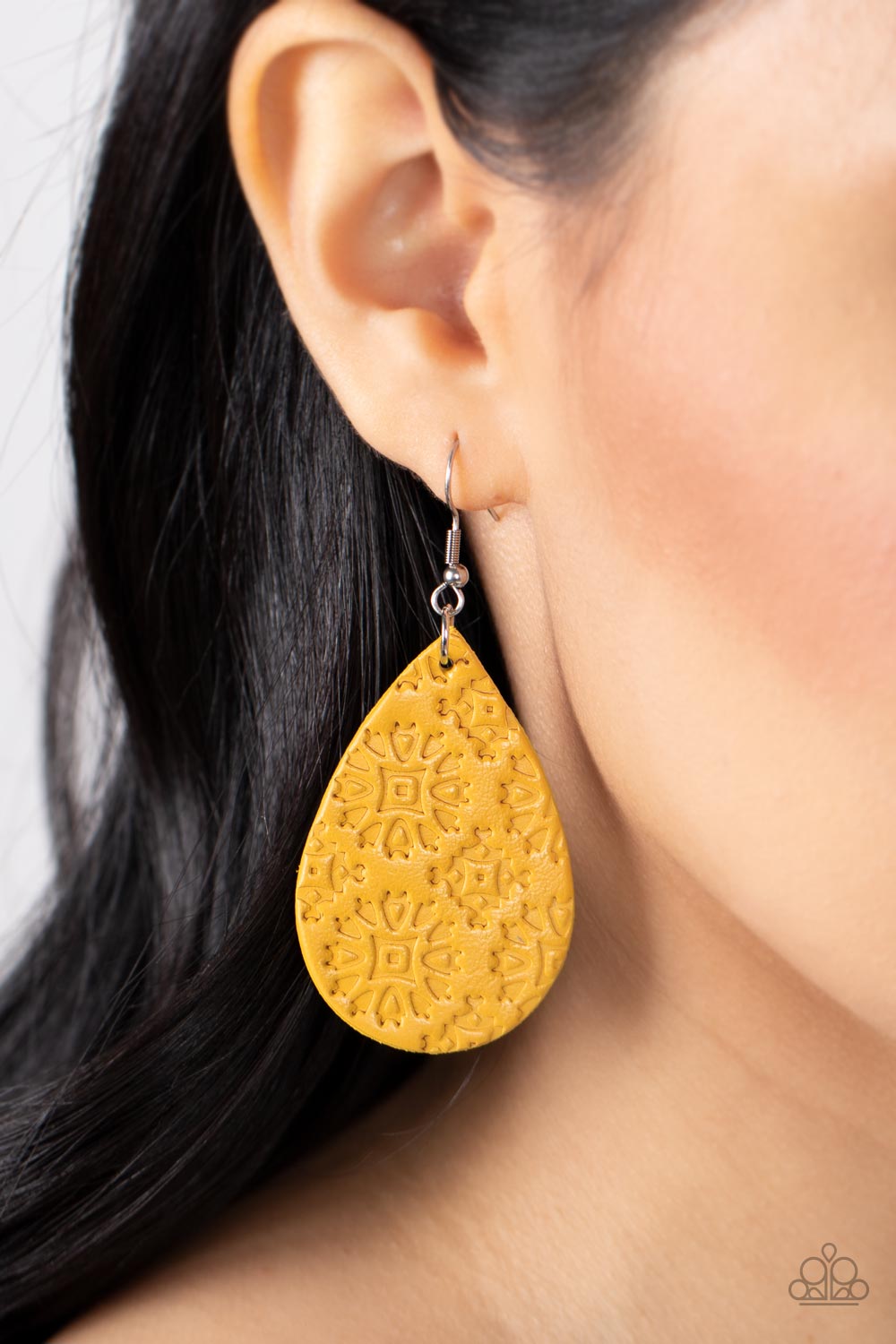 Stylishly Subtropical – Yellow | Paparazzi Earrings