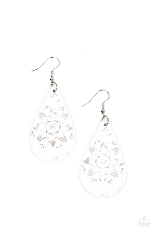 Subtropical Seasons – White | Paparazzi Earrings