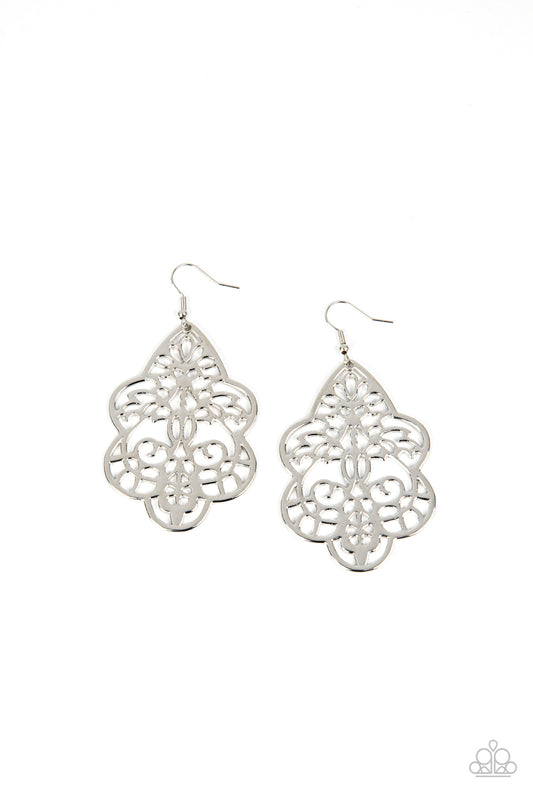 Festive Foliage -Silver – Silver | Paparazzi Earrings
