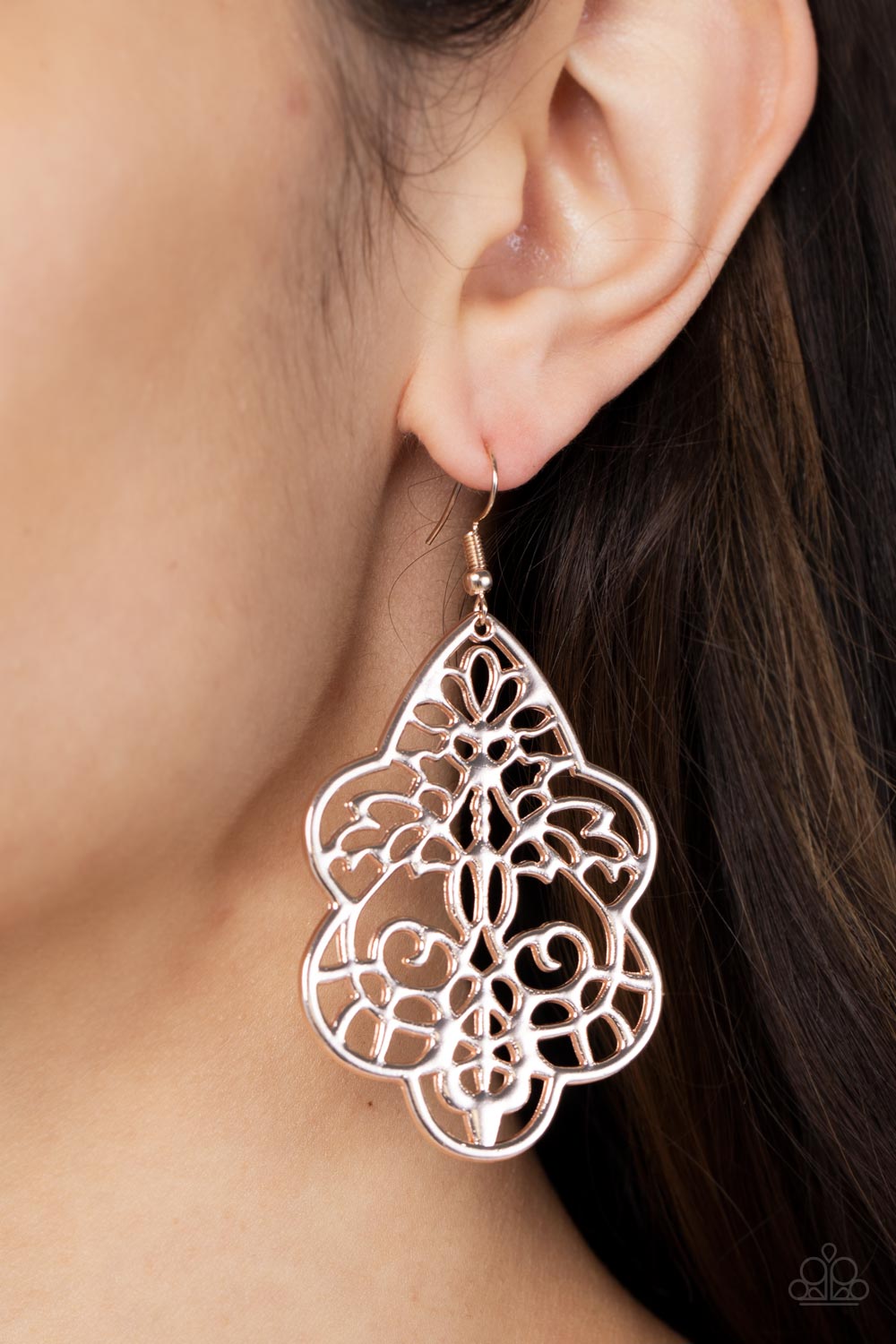 Festive Foliage Rose – Gold | Paparazzi Earrings