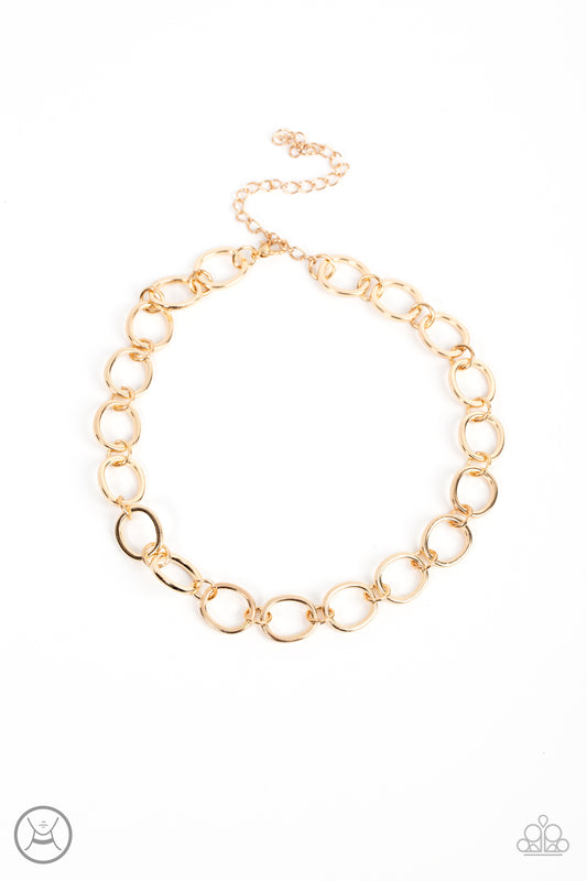 90s Nostalgia Choker – Gold | Paparazzi Necklace