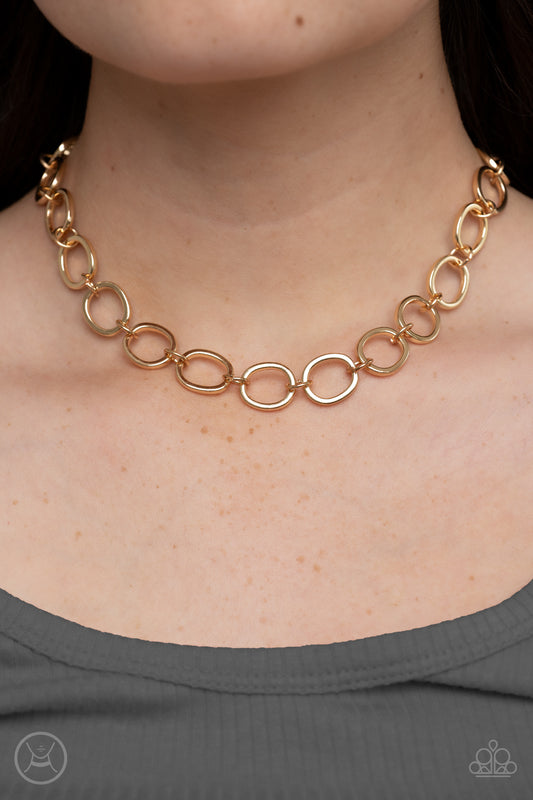 90s Nostalgia Choker – Gold | Paparazzi Necklace