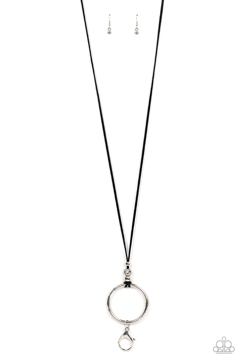 BLING Into Focus Lanyards with – Black | Paparazzi Lanyard Necklace