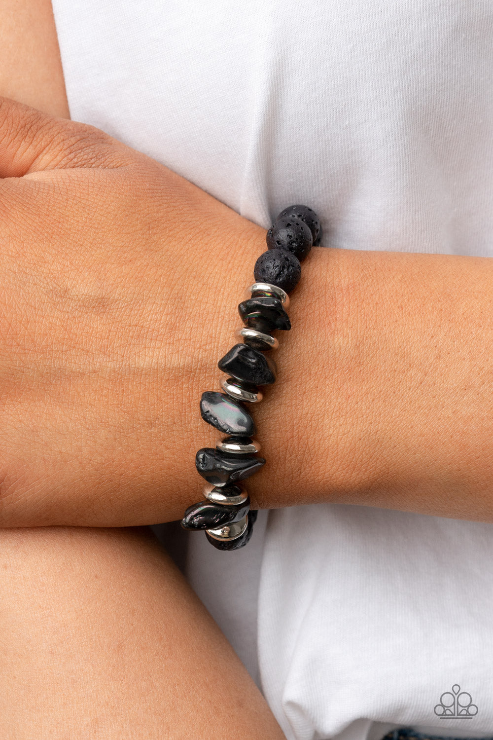 Volcanic Vacay - – Silver | Paparazzi Bracelet