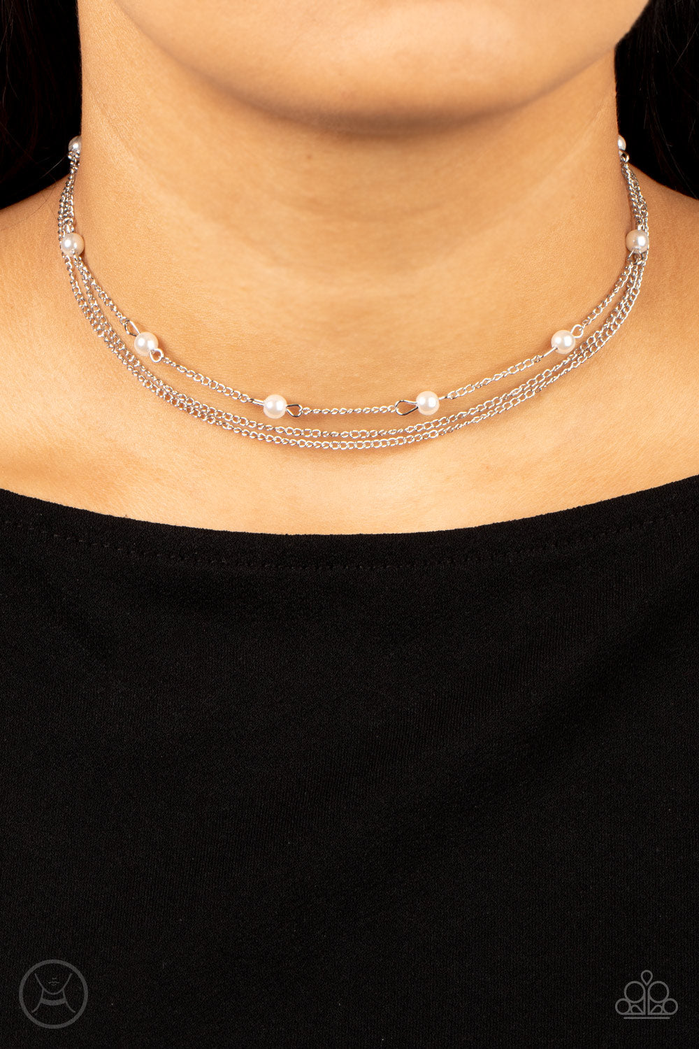 Daintily Dapper – White | Paparazzi Necklace