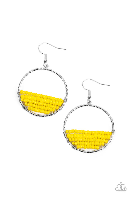 Head-Over-Horizons – Yellow | Paparazzi Earrings