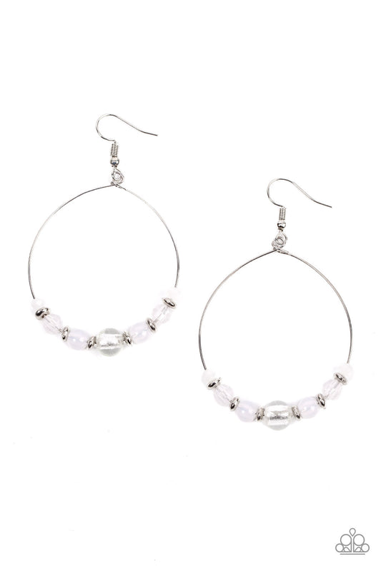 Ambient Afterglow – White | Paparazzi Earrings