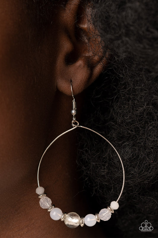 Ambient Afterglow – White | Paparazzi Earrings