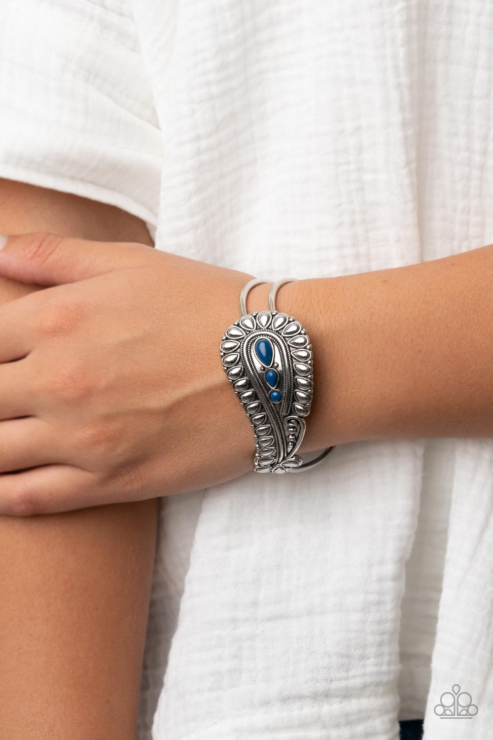Paisley Prairie Cuff – Blue | Paparazzi Bracelet