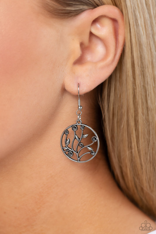 Bedazzlingly Branching – Silver | Paparazzi Earrings