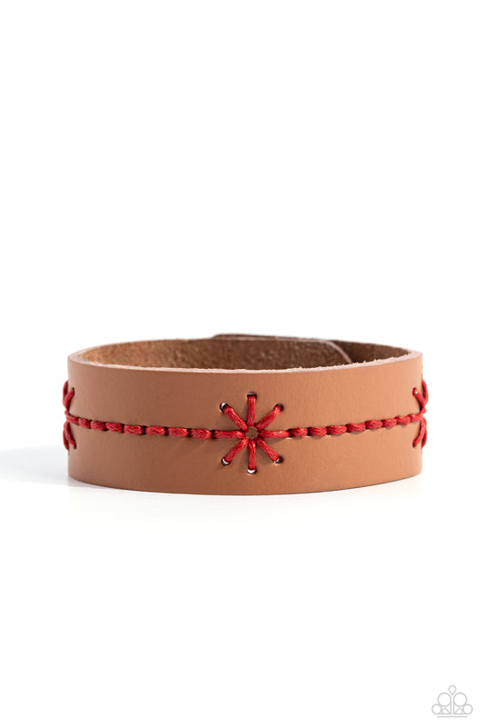 Cross-Stitched Gardens. – Red | Paparazzi Bracelet