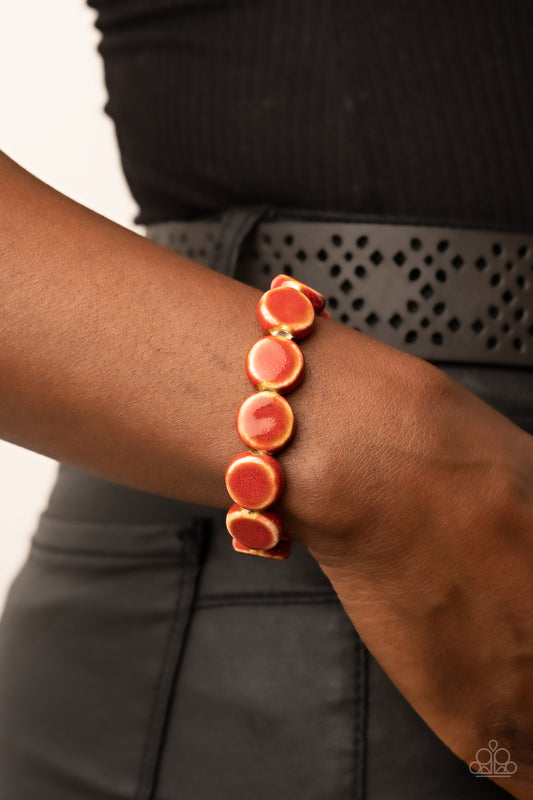 Earthy Entrada – Red | Paparazzi Bracelet