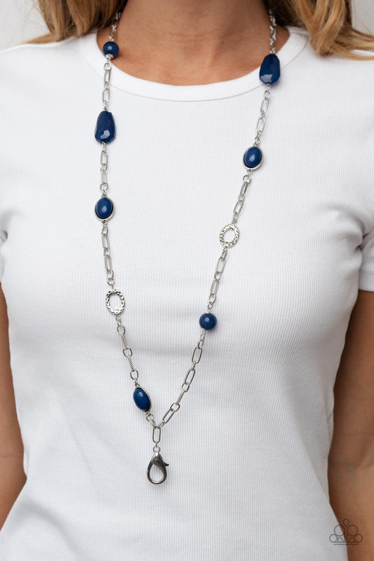 Barcelona Bash – Blue | Paparazzi Lanyard Necklace