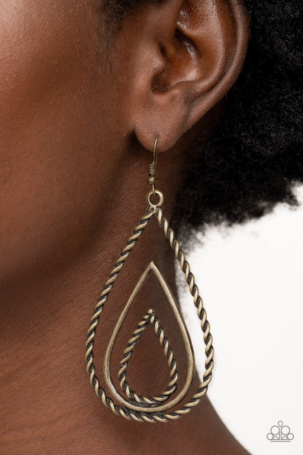 Tastefully Twisty – Brass | Paparazzi Earrings