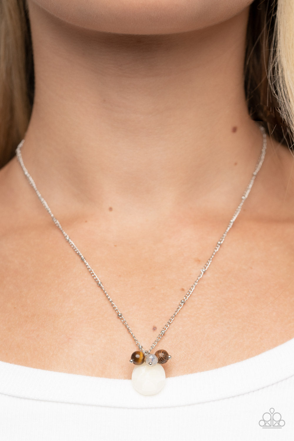 Cherokee Canyon – White | Paparazzi Necklace