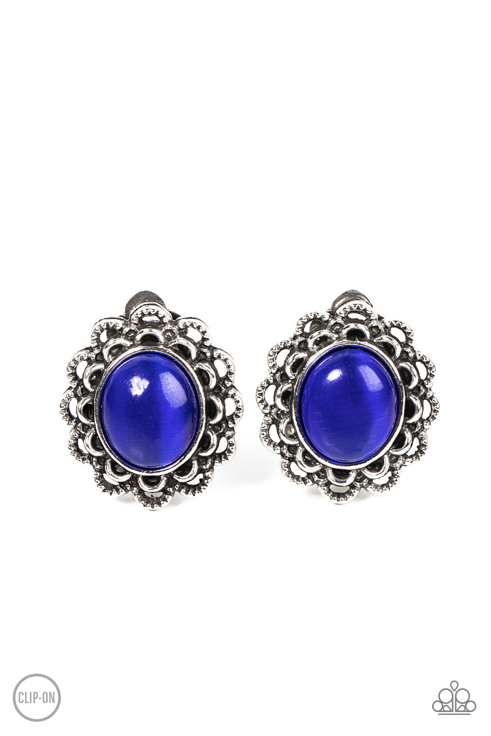 Garden Gazebo Clip On – Blue | Paparazzi Earrings