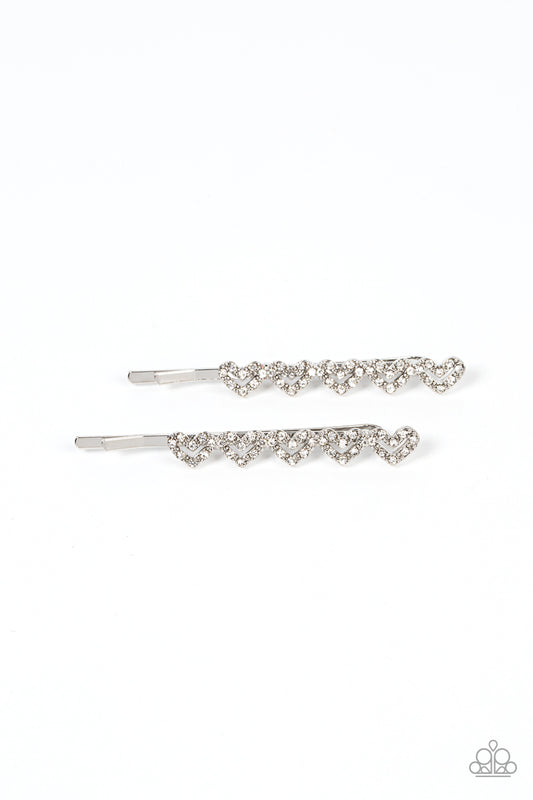 Thinking of You – White | Paparazzi Hair Clips