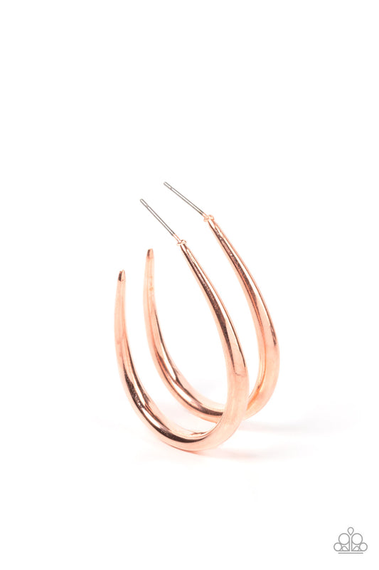 CURVE Your Appetite – Copper | Paparazzi Earrings