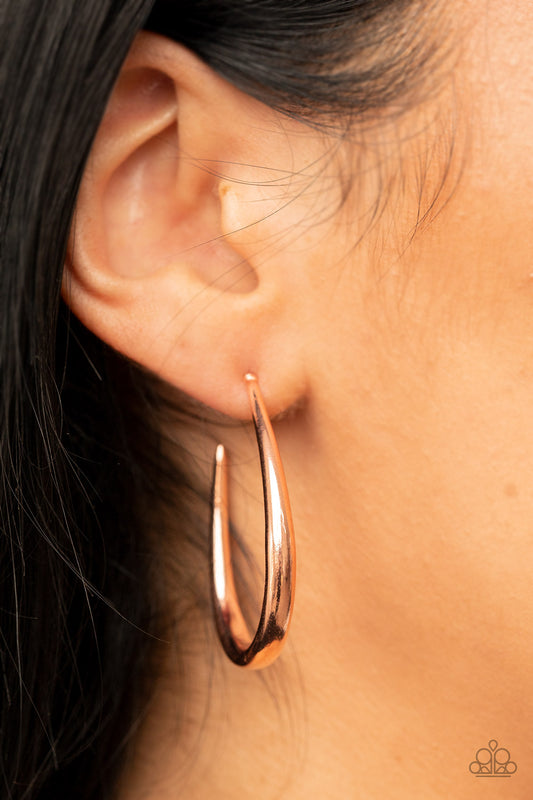 CURVE Your Appetite – Copper | Paparazzi Earrings