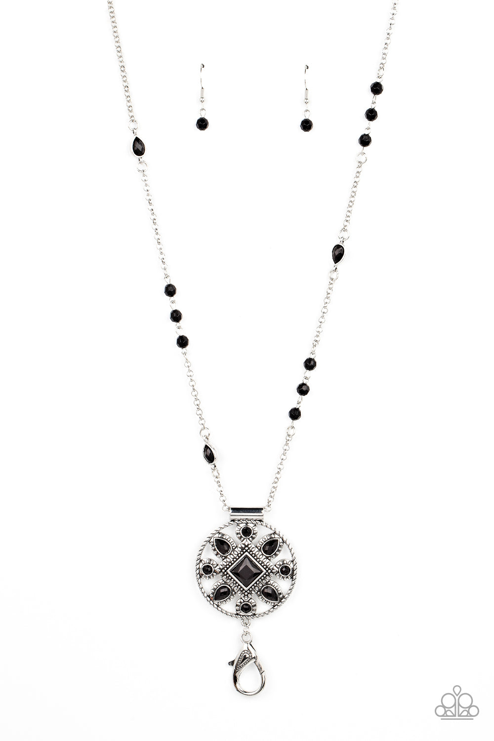 Sierra Showroom – Black | Paparazzi Lanyard Necklace