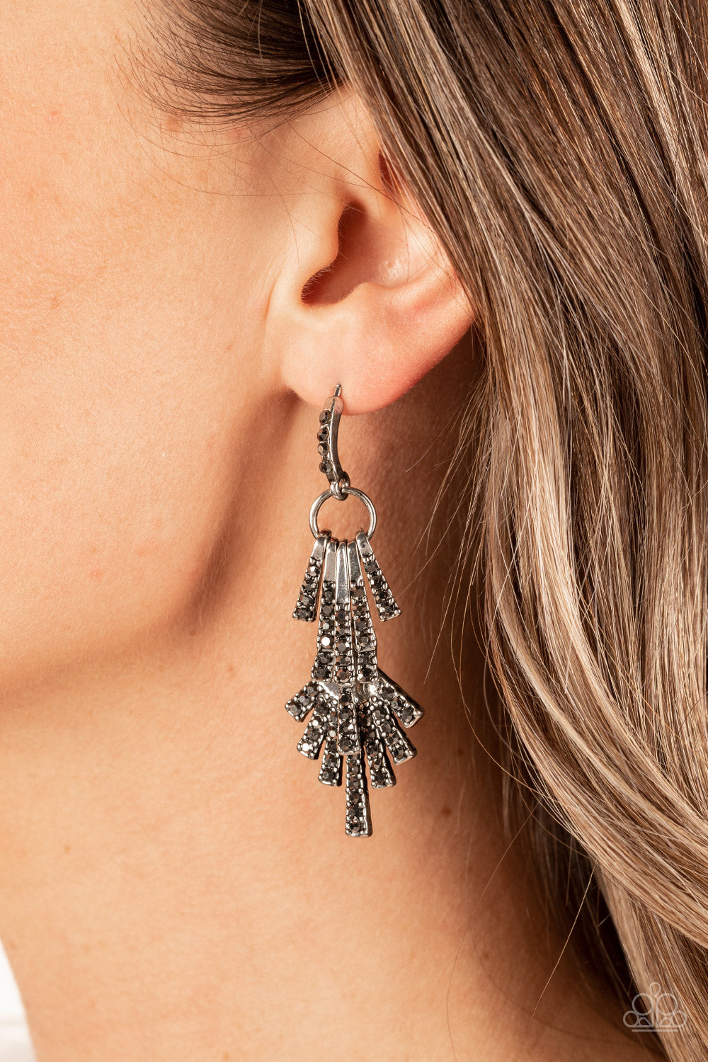 Fan of Glam – Silver | Paparazzi Earrings