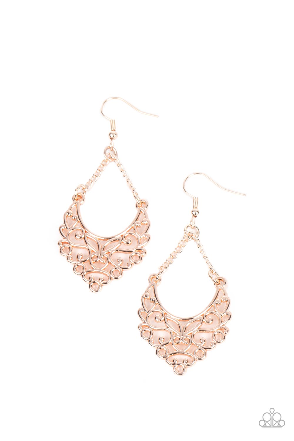 Sentimental Setting Rose – Gold | Paparazzi Earrings