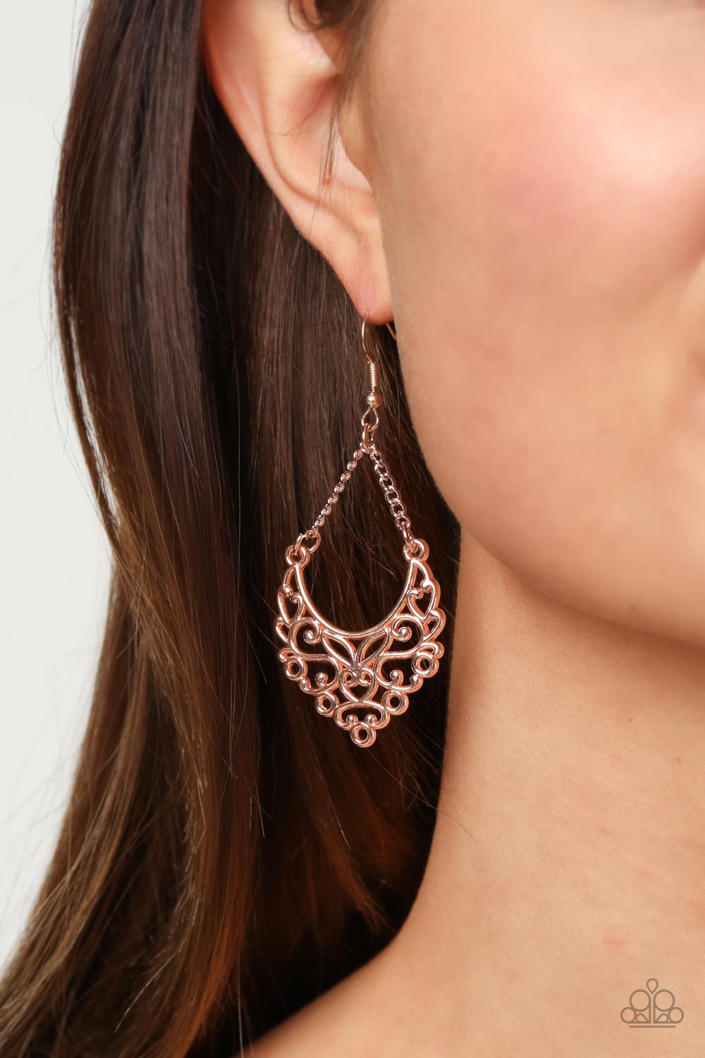 Sentimental Setting Rose – Gold | Paparazzi Earrings