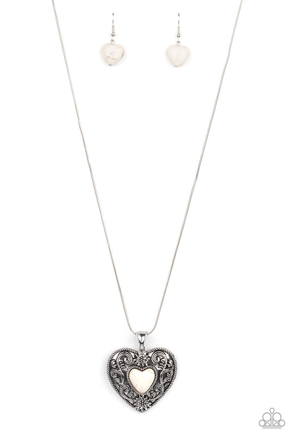 Wholeheartedly Whimsical – White | Paparazzi Necklace