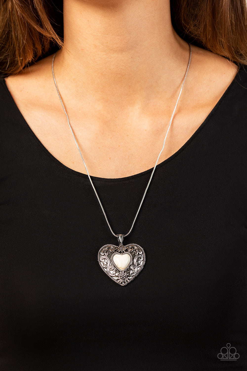 Wholeheartedly Whimsical – White | Paparazzi Necklace