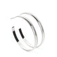 Monochromatic Magnetism – Silver | Paparazzi Earrings