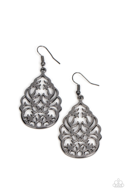 Vineyard Vista – Black | Paparazzi Earrings