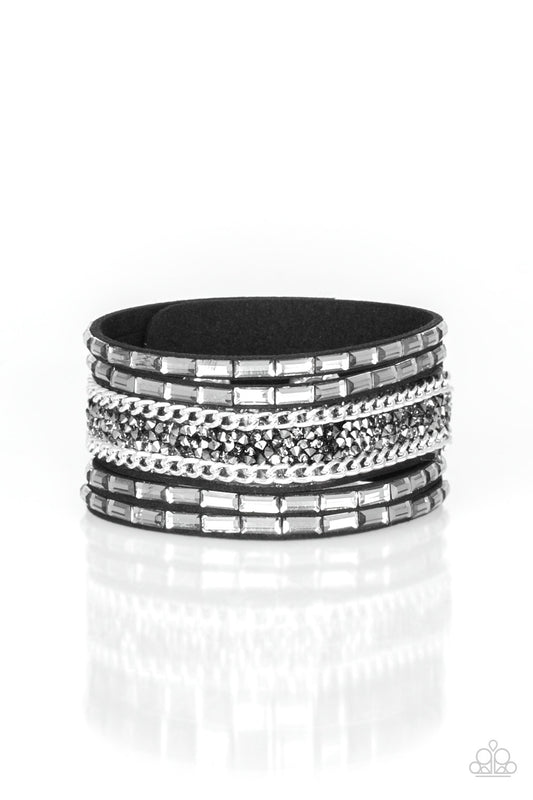 Less Bitter, More Glitter! – Black | Paparazzi Bracelet