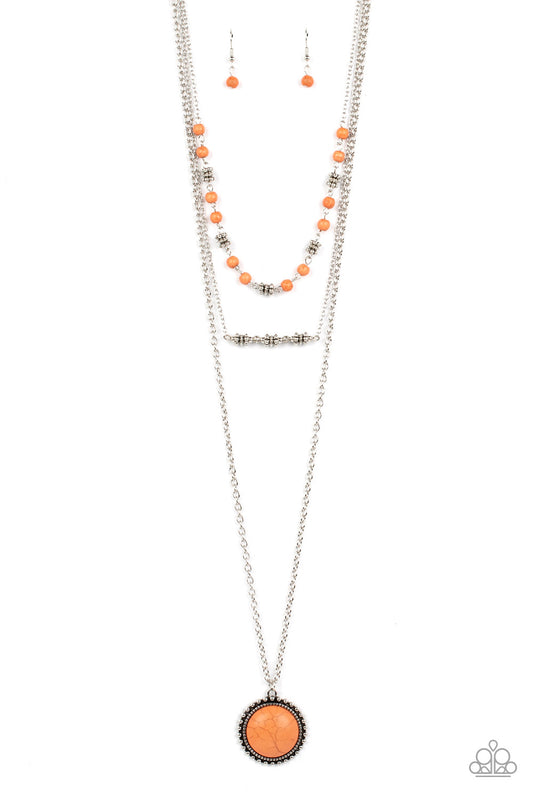 Sahara Symphony – Orange | Paparazzi Necklace