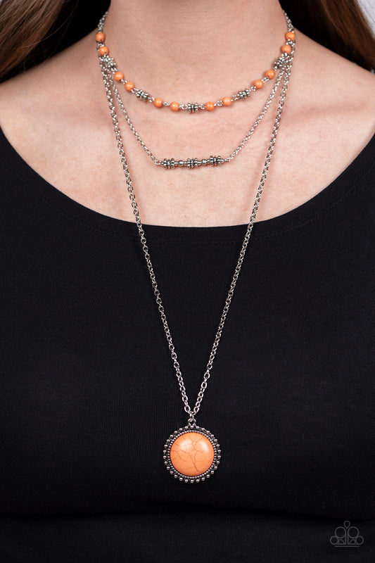 Sahara Symphony – Orange | Paparazzi Necklace