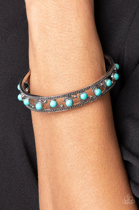 Badlands Bliss Cuff – Blue | Paparazzi Bracelet