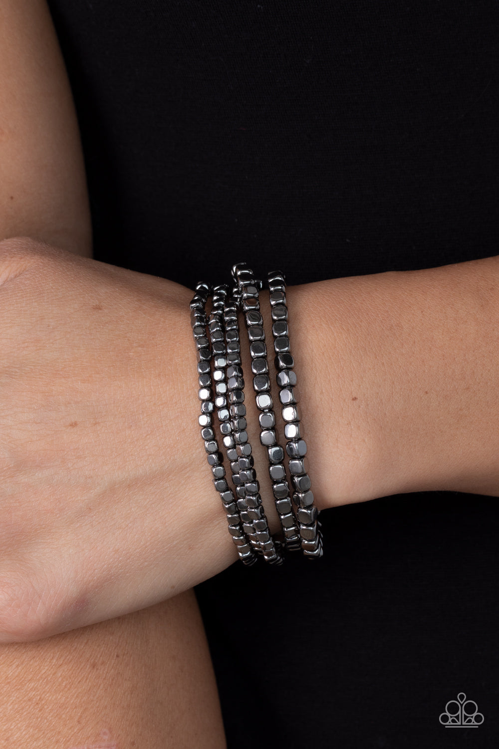 Right on CUBE – Black | Paparazzi Bracelet