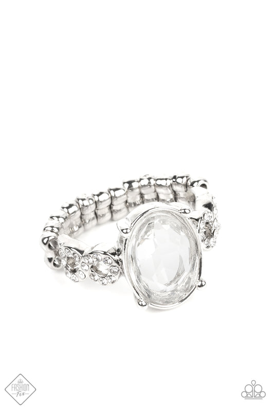 Devoted to Dazzle – White | Paparazzi Ring