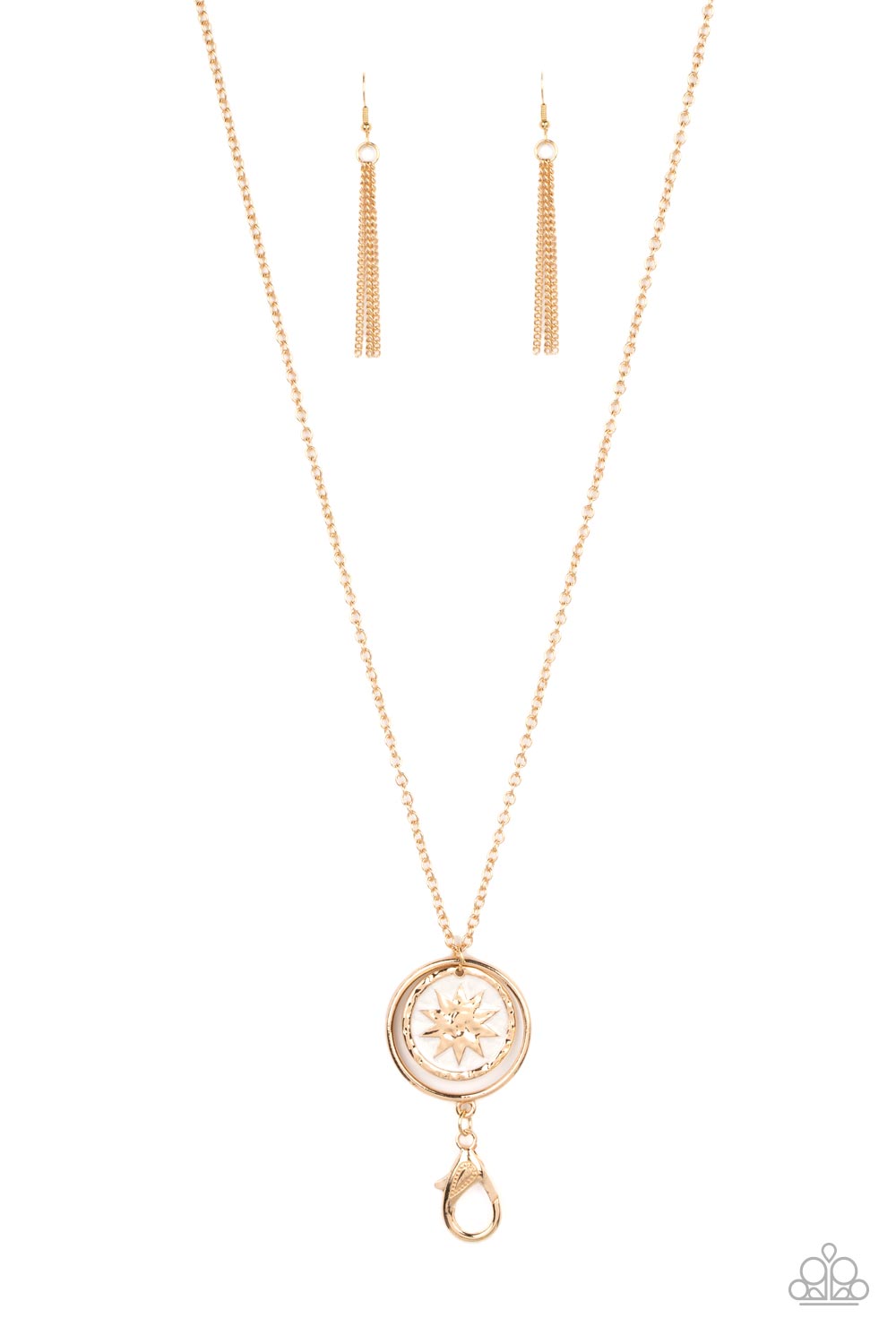 Cretian Crest – Gold | Paparazzi Lanyard Necklace