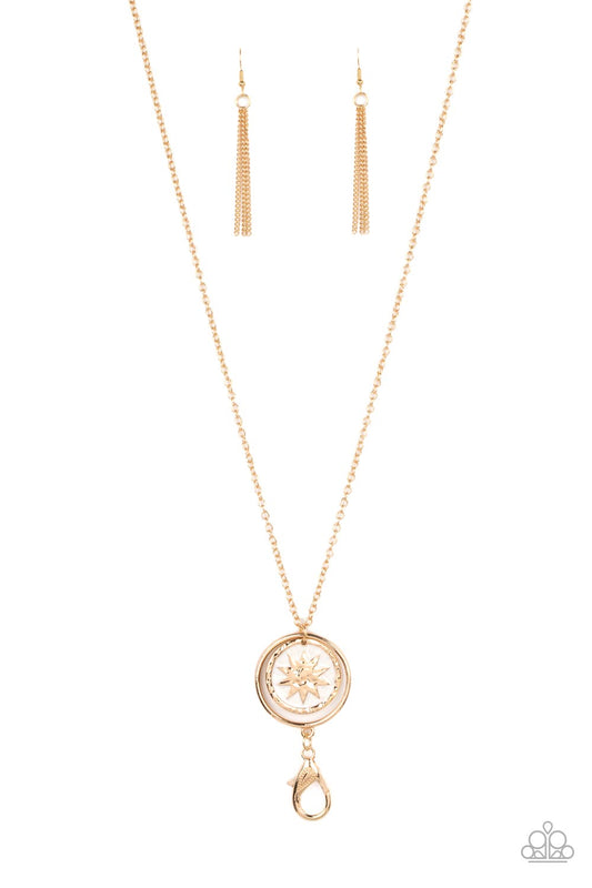 Cretian Crest – Gold | Paparazzi Lanyard Necklace