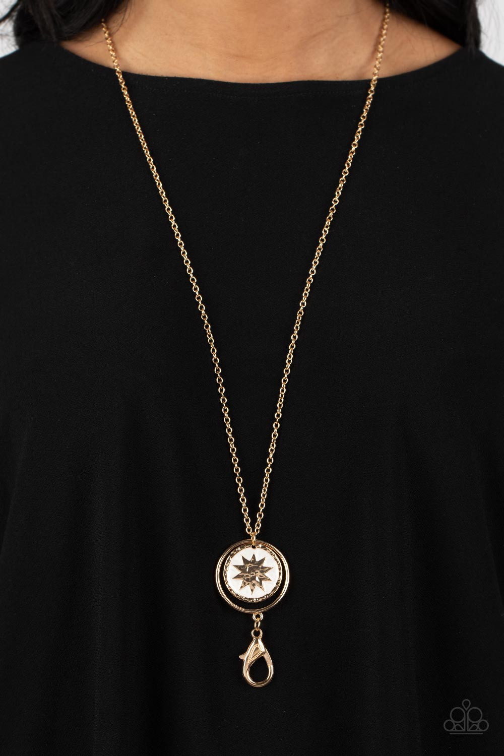 Cretian Crest – Gold | Paparazzi Lanyard Necklace