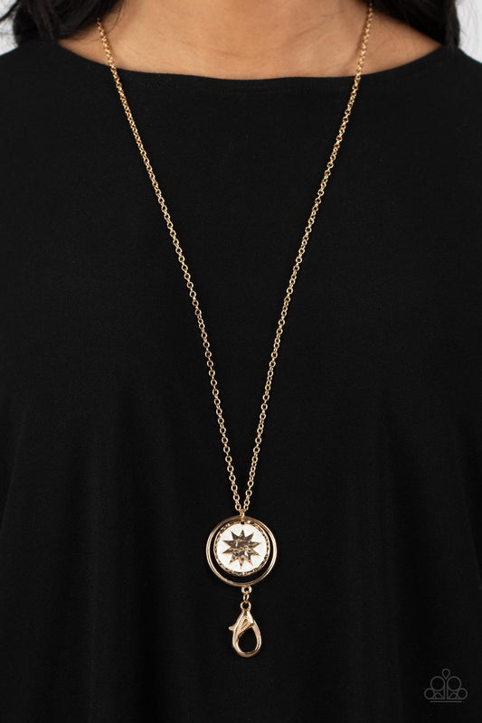 Cretian Crest – Gold | Paparazzi Lanyard Necklace