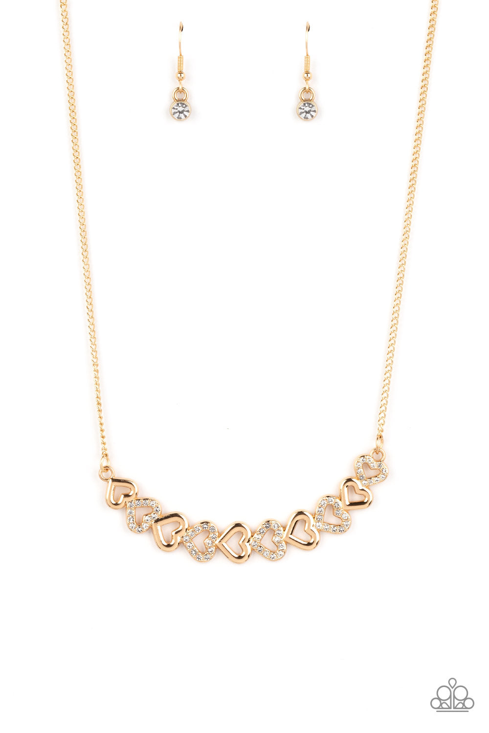 Sparkly Suitor – Gold | Paparazzi Necklace