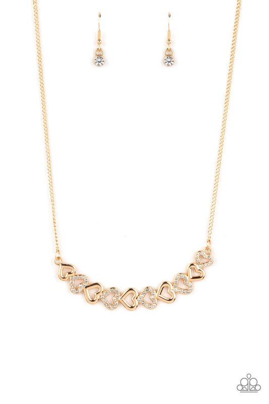 Sparkly Suitor – Gold | Paparazzi Necklace