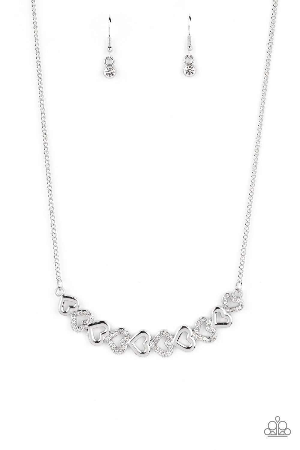 Sparkly Suitor – White | Paparazzi Necklace