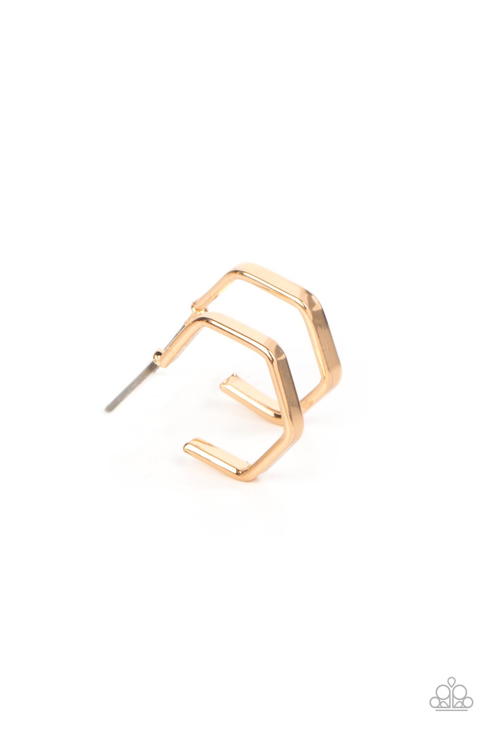 Haute Hexagons – Gold | Paparazzi Earrings