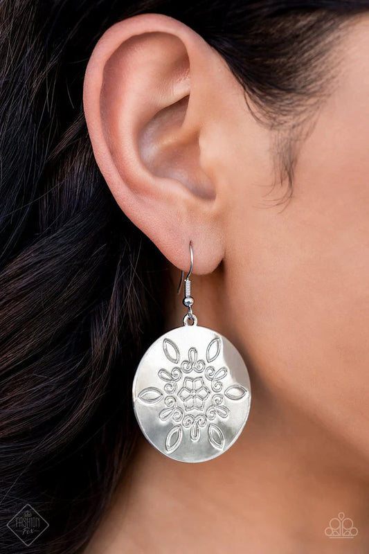 Tidal Taste – Silver | Paparazzi Earrings
