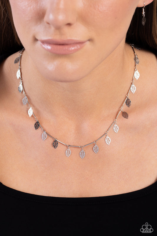 LEAF a Light On – Silver | Paparazzi Necklace