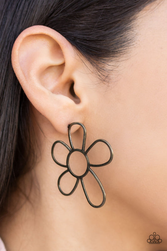 Rustic Rarity – Brass | Paparazzi Earrings